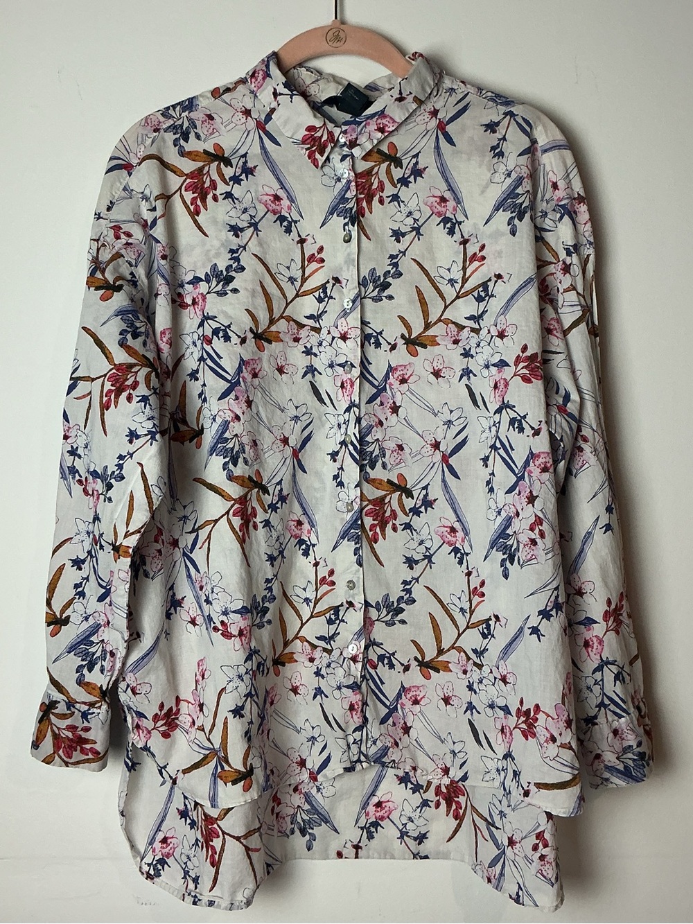 H&M Floral Button-Down Women’s Shirt - Size 10